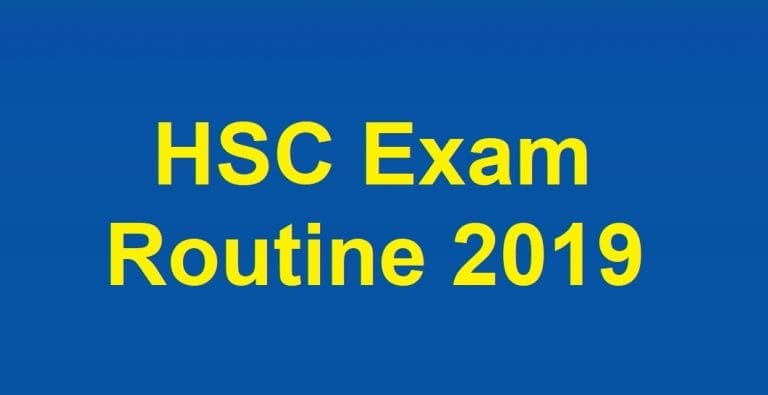 HSC Routine 2019 All Education Board Bangladesh