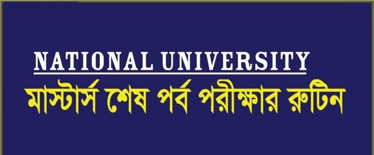NU Masters Final Year Exam New Changed Routine 2018